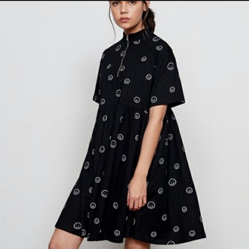 Lazy Oaf Smiley Smock Dress size Medium